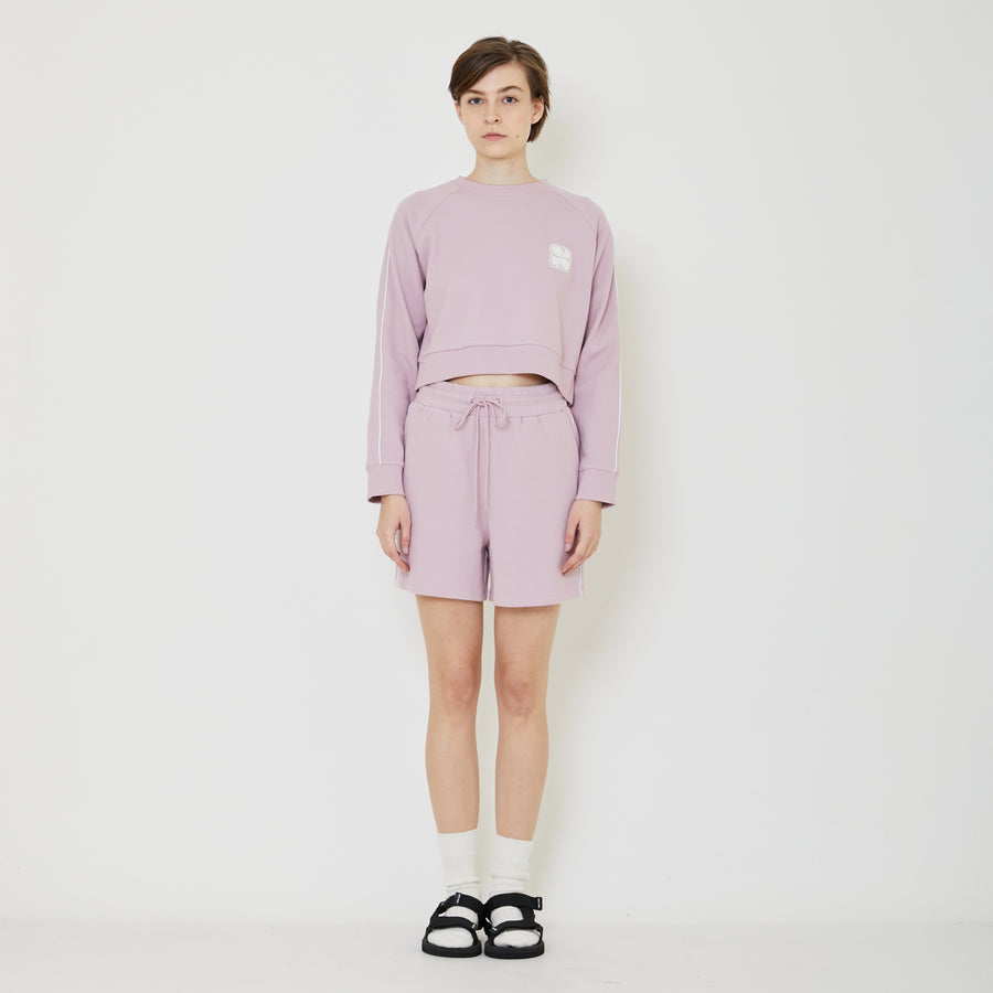 Women Pique Sweatshirt - Dusty Purple - SW2401007B