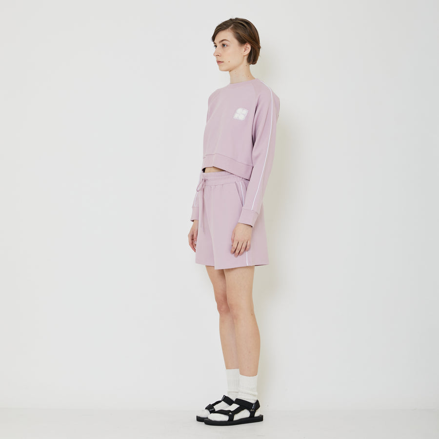 Women Pique Sweatshirt - Dusty Purple - SW2401007B