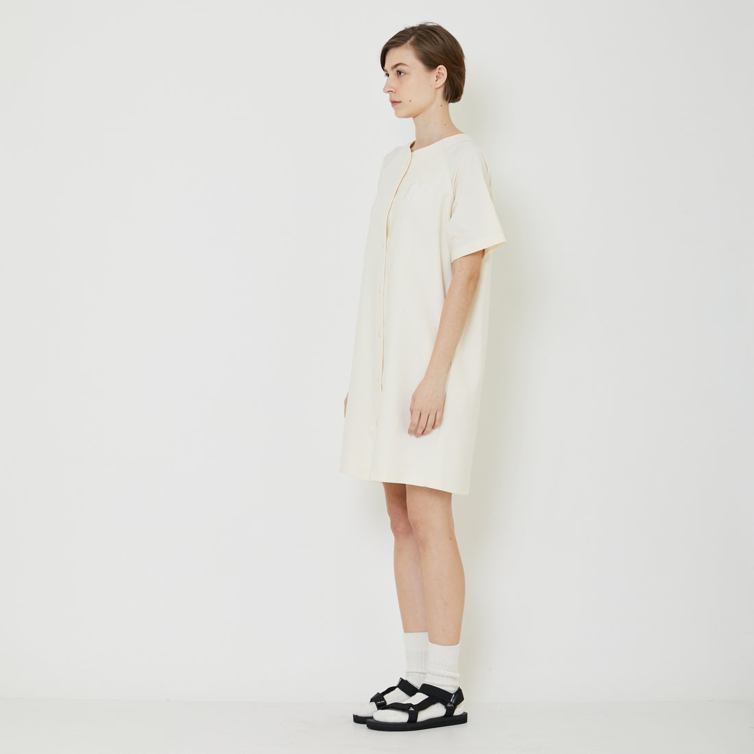 Women Embroidered Dress - Ivory - SW2401008A