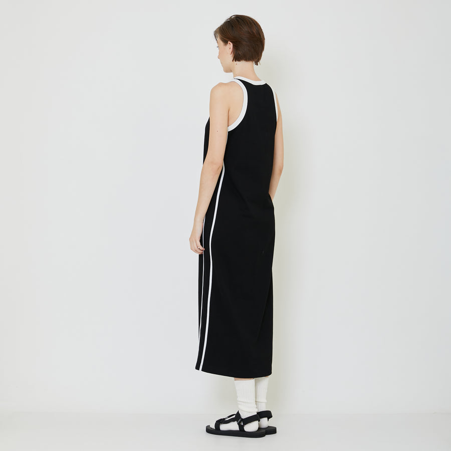 Women Contrast Maxi Dress - Black - SW2401009B