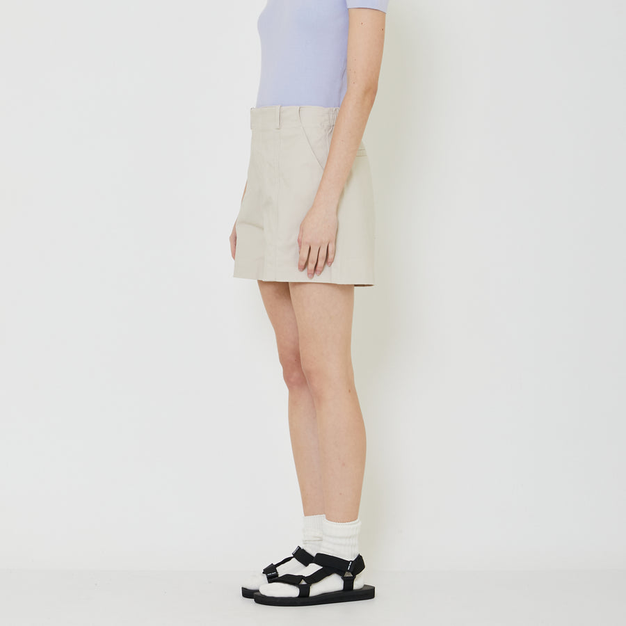 Women Paperbag Shorts - Khaki - SW2401011B