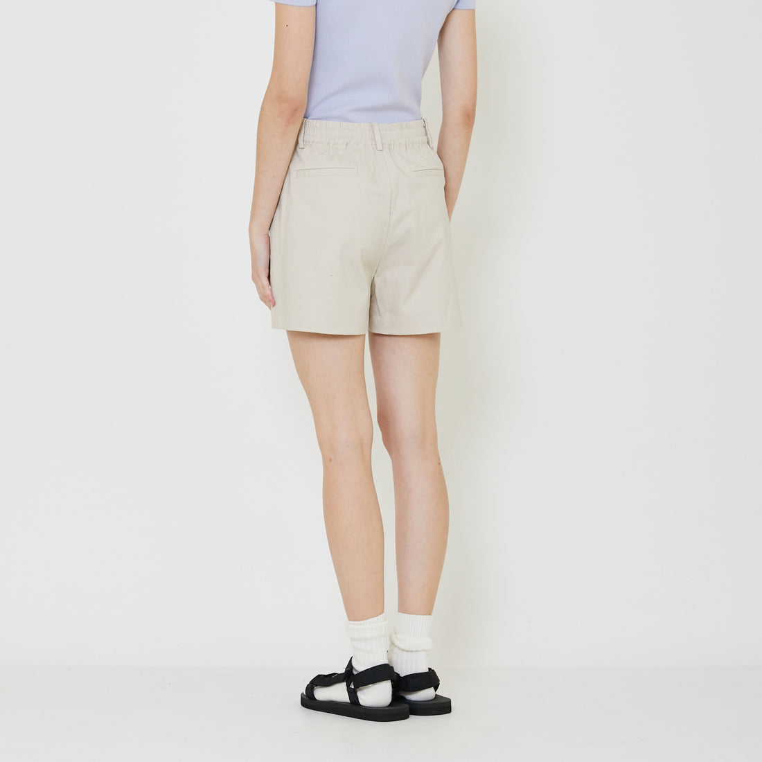 Women Paperbag Shorts - Khaki - SW2401011B