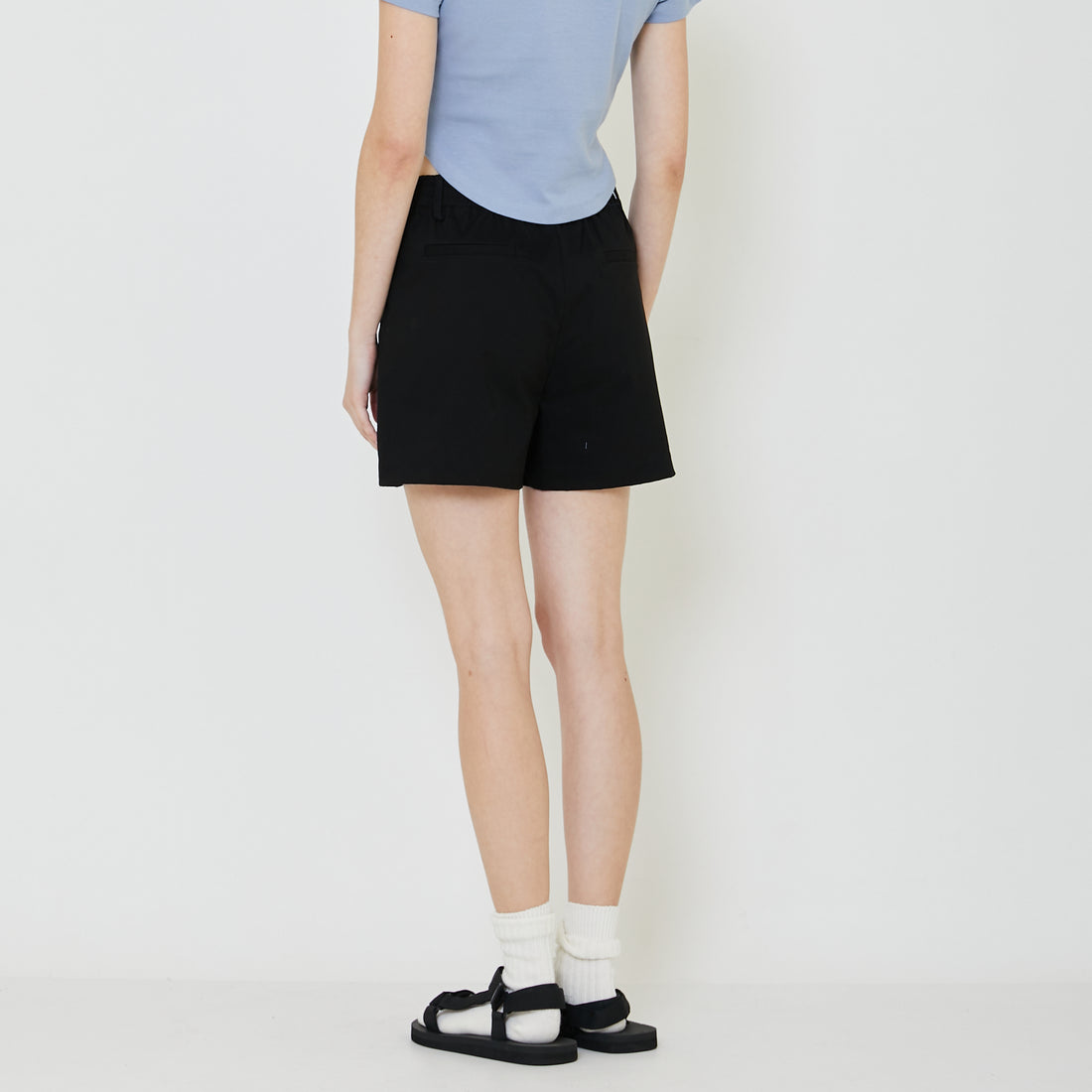 Women Paperbag Shorts - Black - SW2401011D