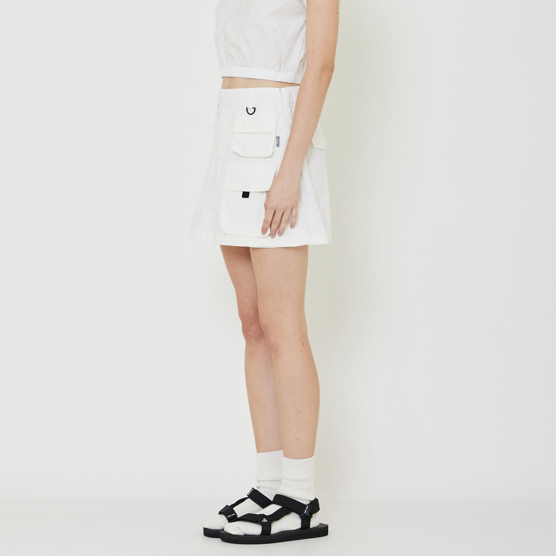 Women Nylon Skort - Off White - SW2401017A