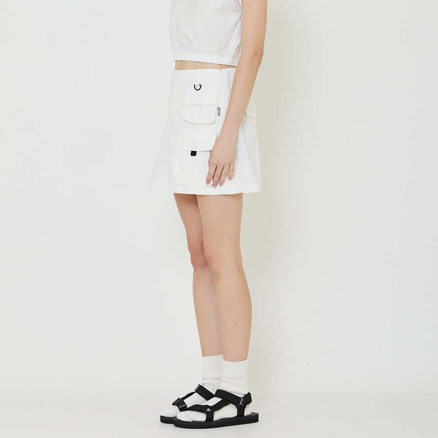 Women Nylon Skort - Off White - SW2401017A