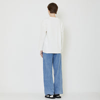 Women Oversized Combined Top - Off White - SW2402028A