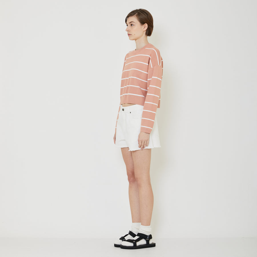 Women Striped Sweater - Flamingo - SW2402029A