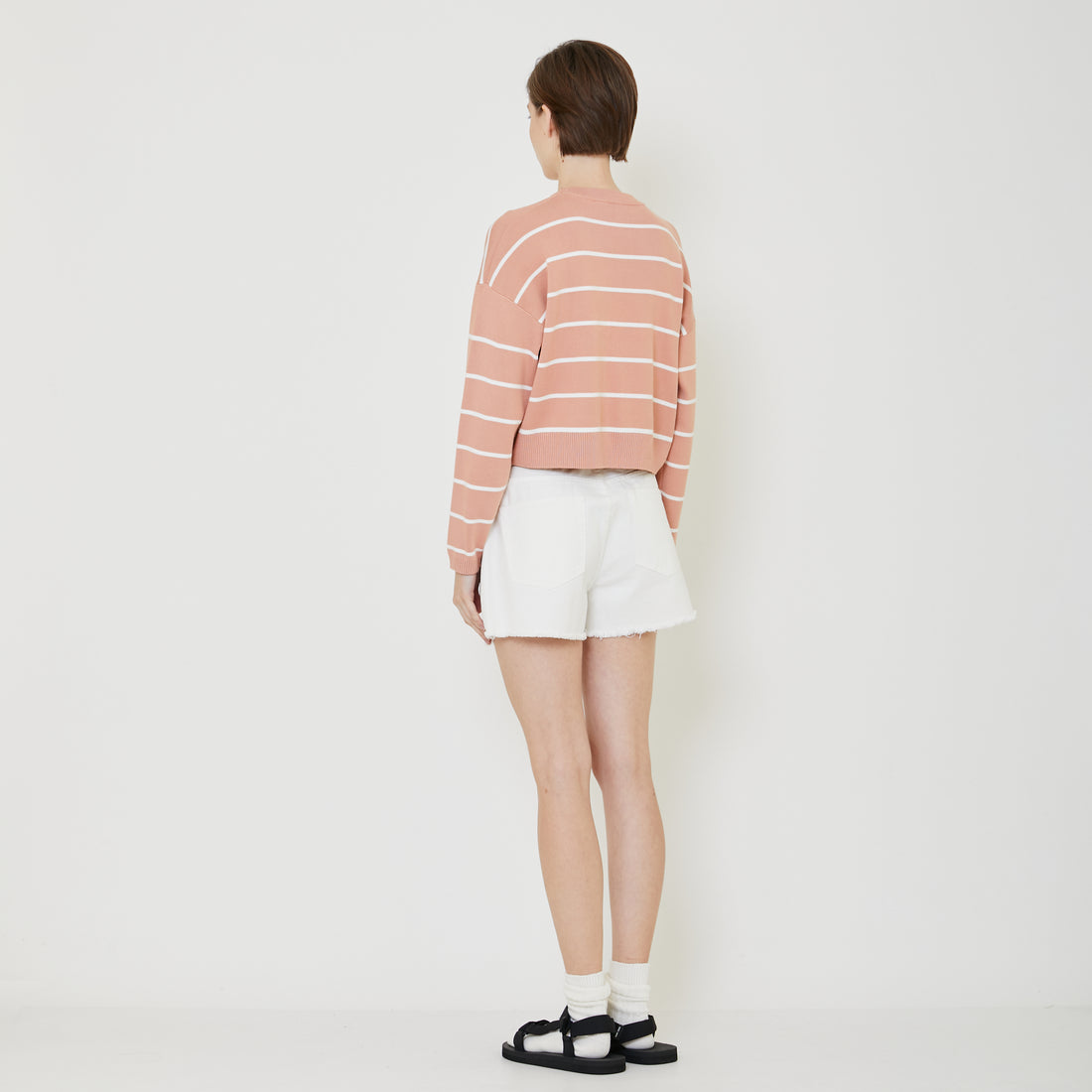 Women Striped Sweater - Flamingo - SW2402029A