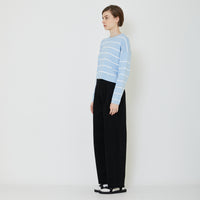 Women Striped Sweater - Light Blue - SW2402029C