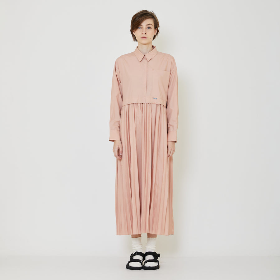 Women Pleated Dress - Soft Pink - SW2402032A