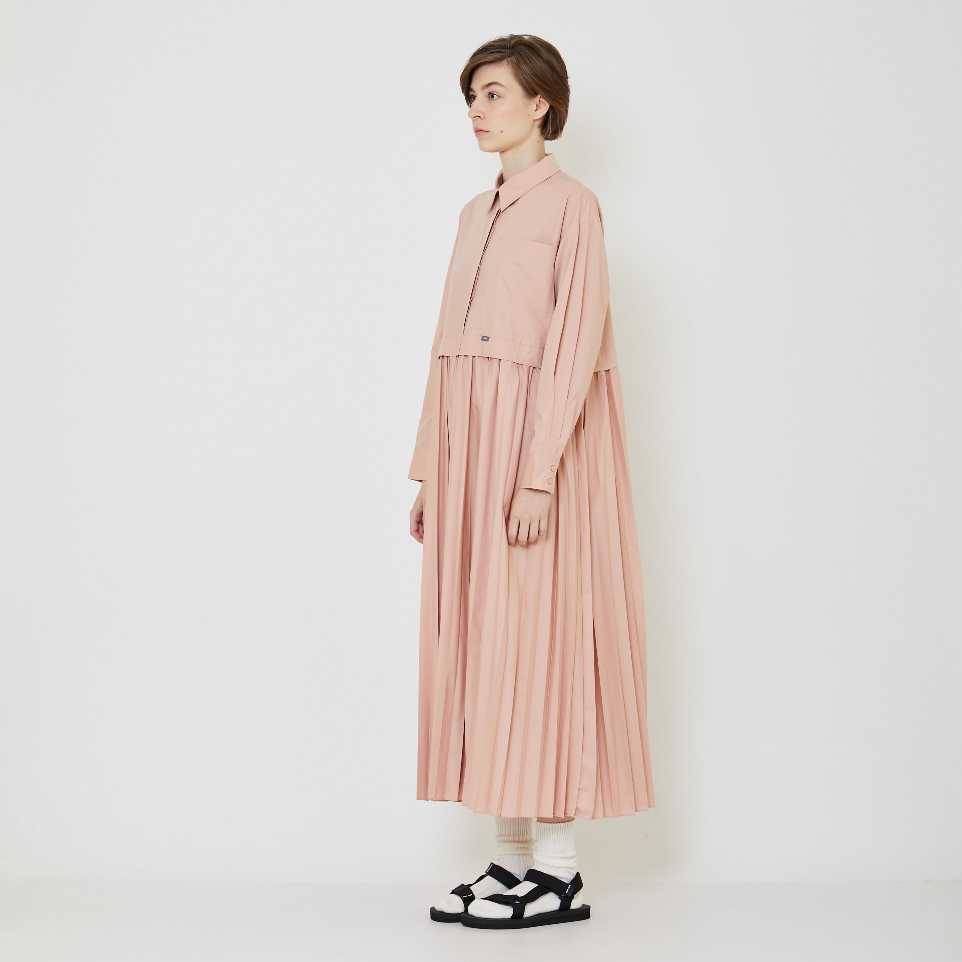 7dayz women pleated dress - soft pink - sw2402032a