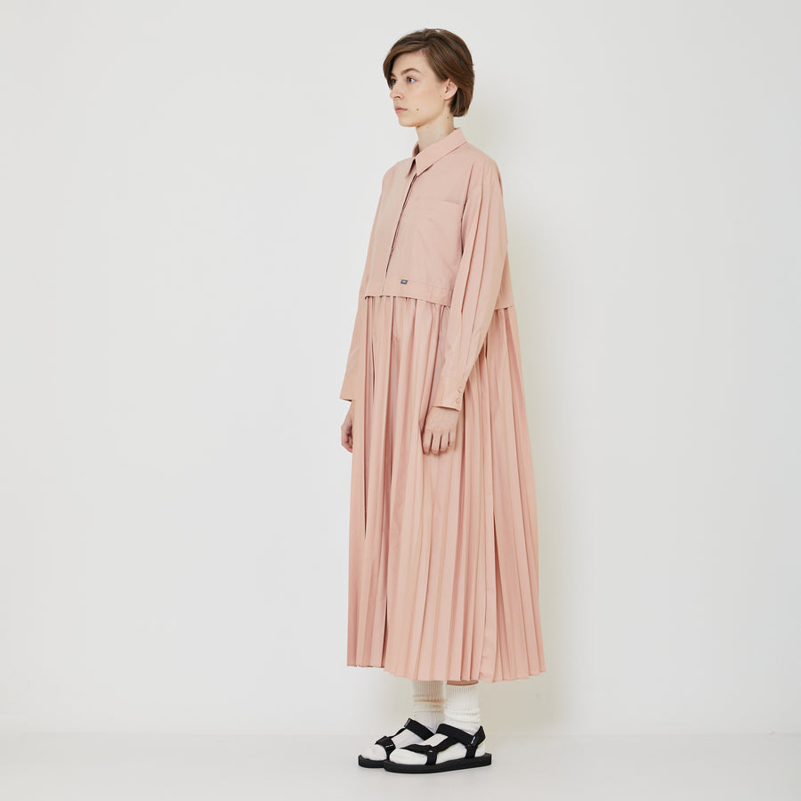Women Pleated Dress - Soft Pink - SW2402032A