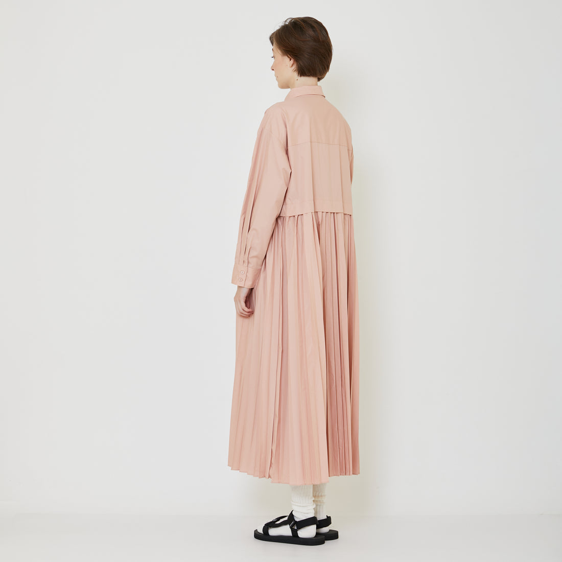 Women Pleated Dress - Soft Pink - SW2402032A