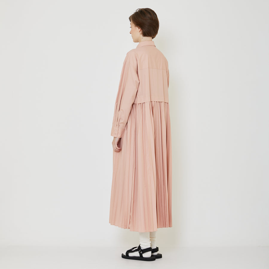 Women Pleated Dress - Soft Pink - SW2402032A
