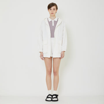 Women Nylon Jacket - Off White - SW2402039A