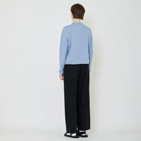 Women Mock Neck Sweater - Blue - SW2403050C