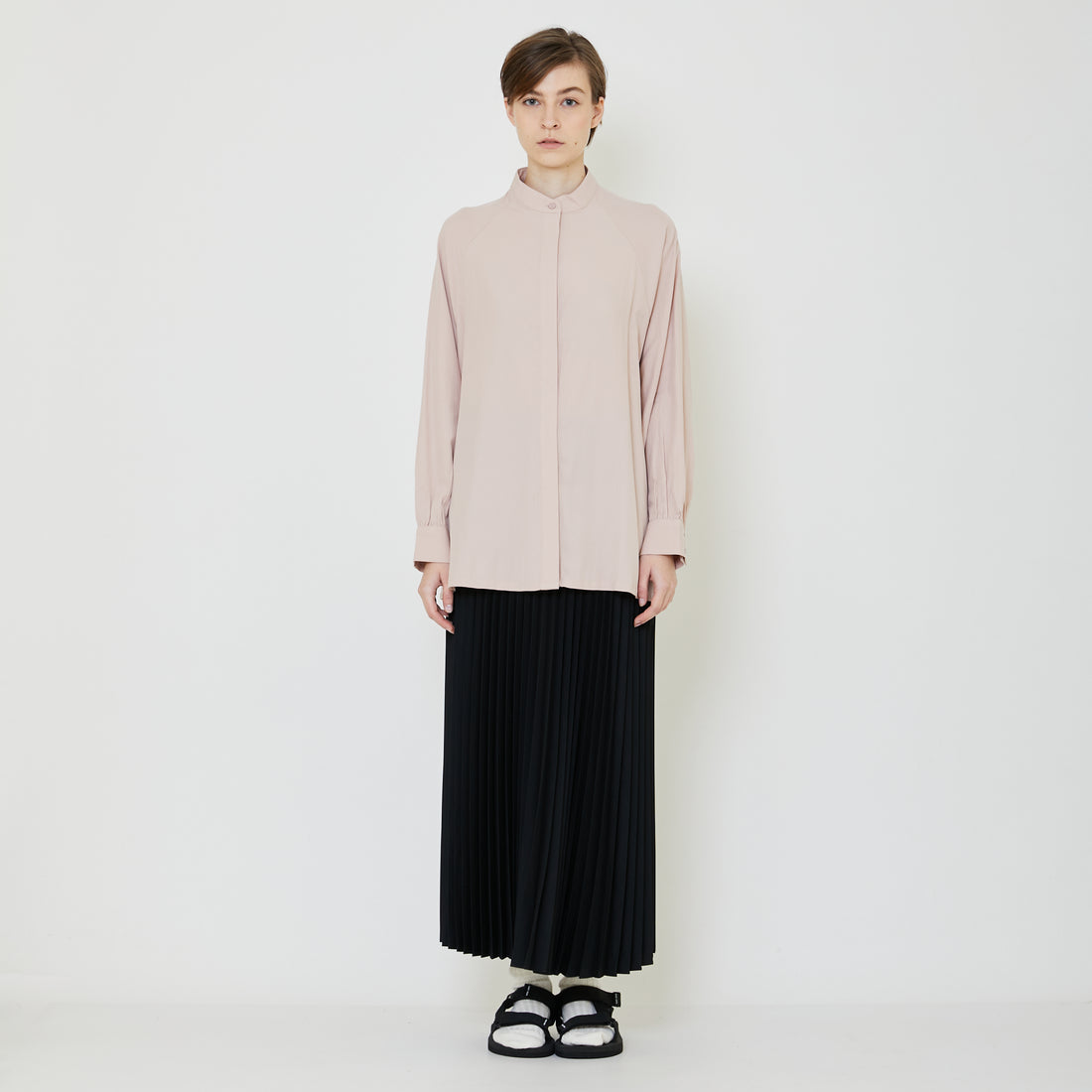 Women Raglan Sleeve Blouse - Dusty Pink - SW2403053B