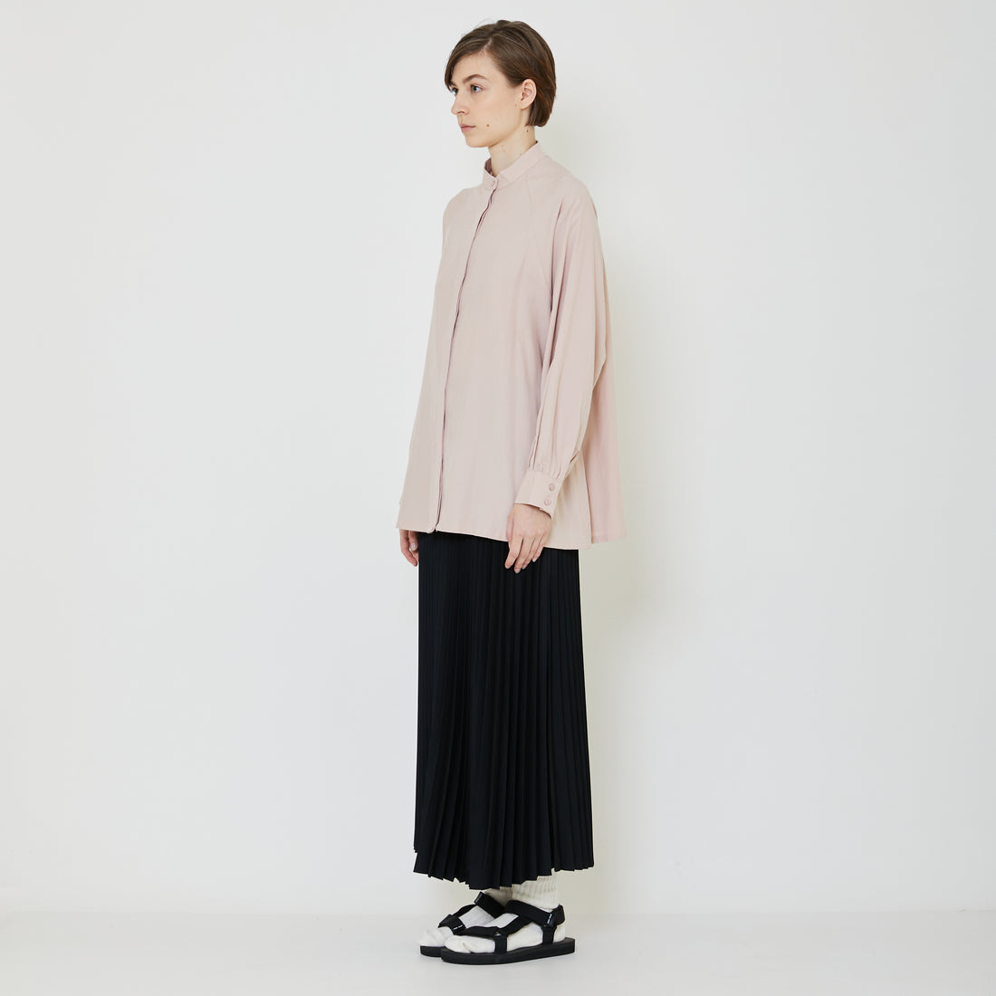 Women Raglan Sleeve Blouse - Dusty Pink - SW2403053B