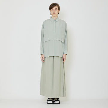Women Layered Blouse - Light Green - SW2403054A