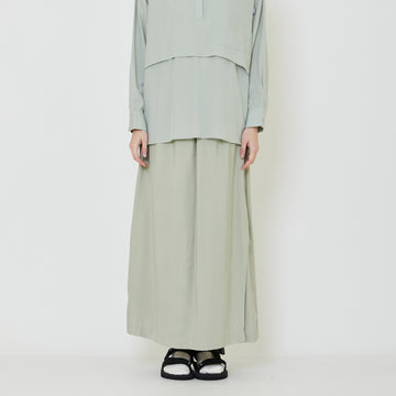 Women Maxi Wrapped Skirt - Light Green - SW2403057A