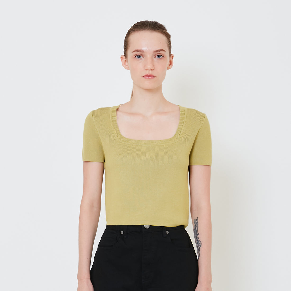 Women Square Neck Knit Top - SW2409126