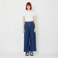 Women Wide Leg Jeans - Blue - SW2409139B