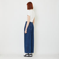 Women Wide Leg Jeans - Blue - SW2409139B