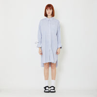 Women Oversized Shirt Dress - Blue - SW2409140B