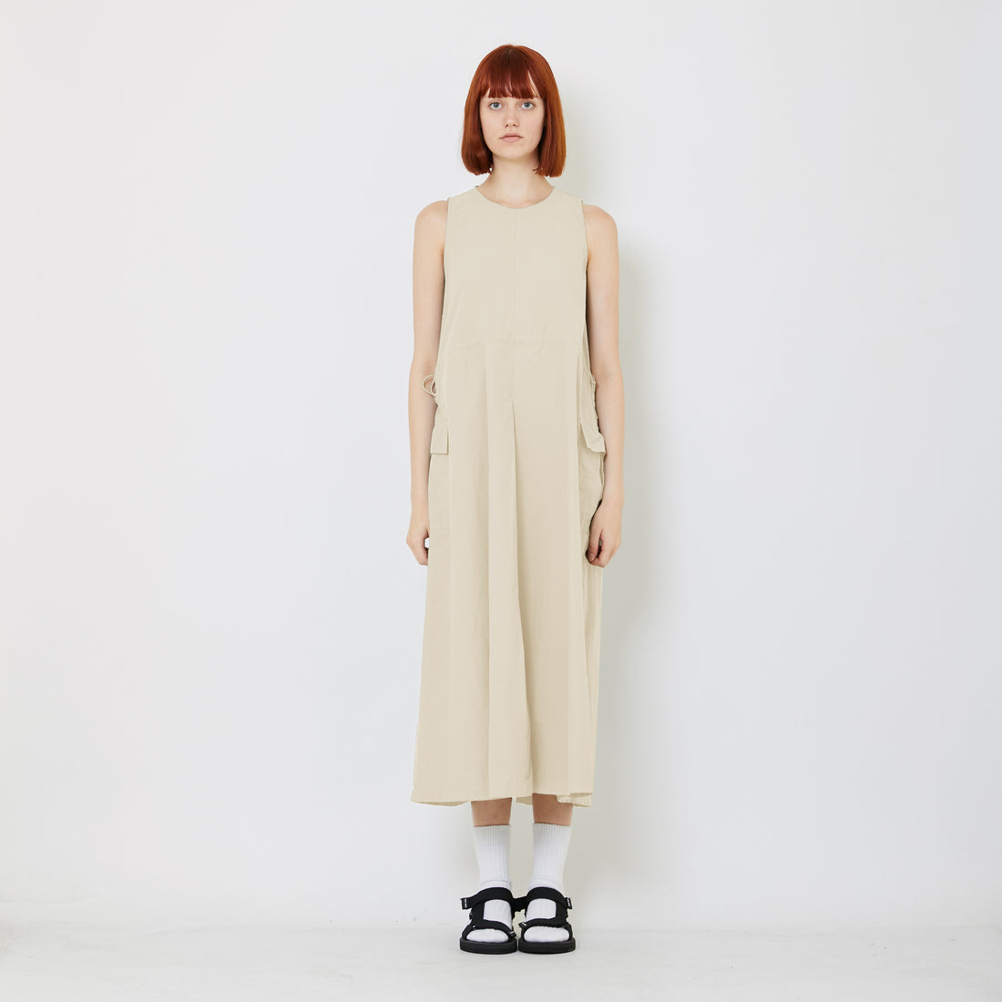 Women Cargo Dress - Khaki - SW2409142C