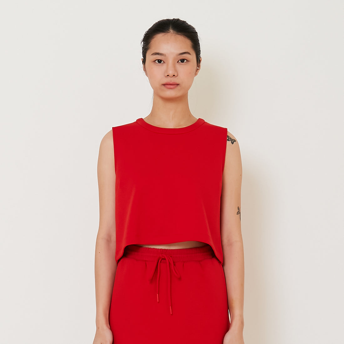 Women Neoprene Tank Top - Red - SW2410158B