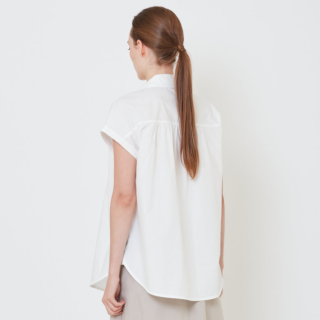 Women Poplin Blouse - Off White - SW2411197A