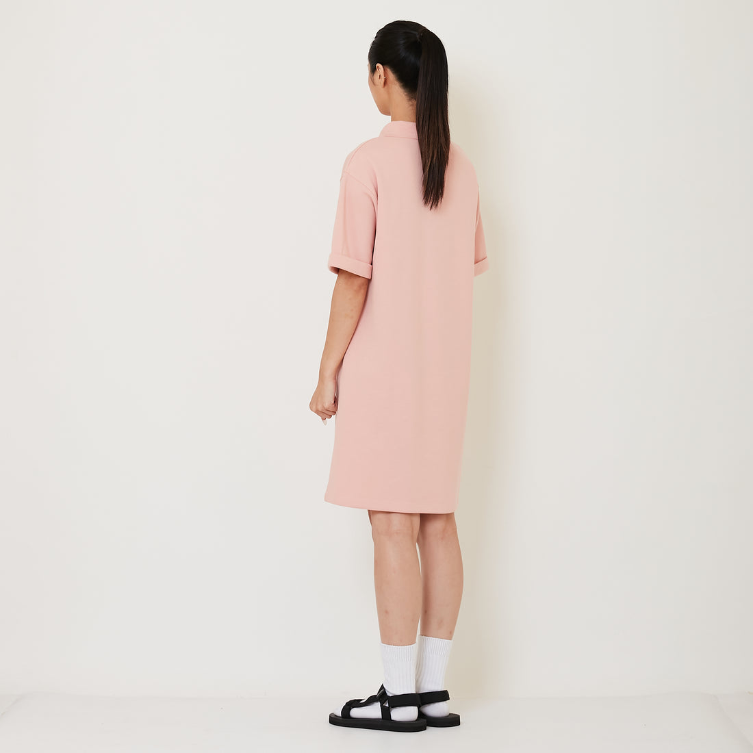 Women Polo Pique Dress - Blush - SW2412231A