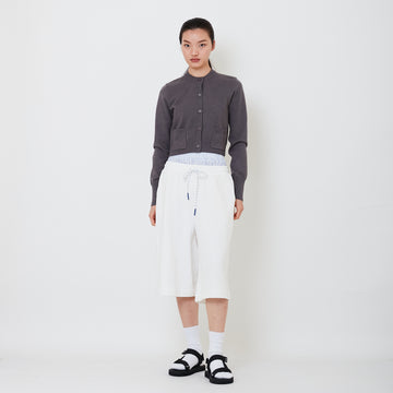Women Double Waisted Sweatpant - Off White - SW2501009A