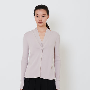 Women Halter Neck Combined Cardigan - Stone - SW2501015A