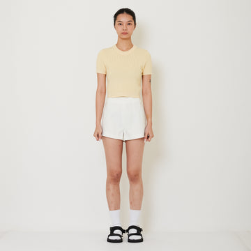 Women Short Pants - Off White - SW2501016A