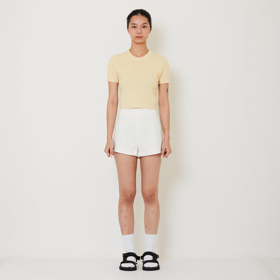 Women Short Pants - Off White - SW2501016A