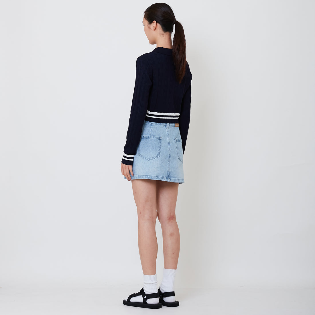 Women Denim Skirt - Light Blue - SW2501018A
