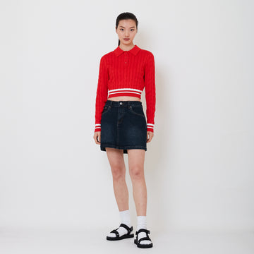 Women Denim Skirt - Navy - SW2501018B