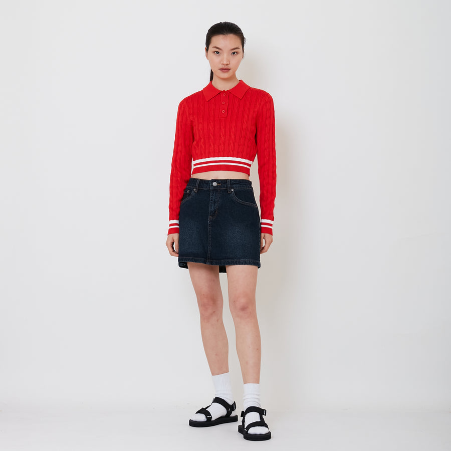 Women Denim Skirt - Navy - SW2501018B
