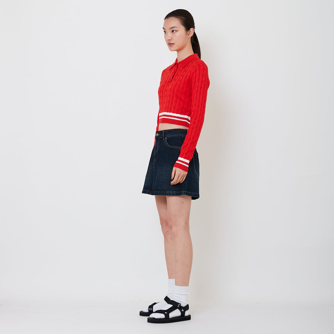 Women Denim Skirt - Navy - SW2501018B