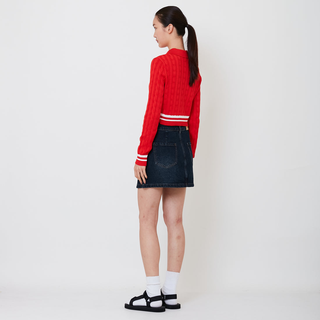 Women Denim Skirt - Navy - SW2501018B