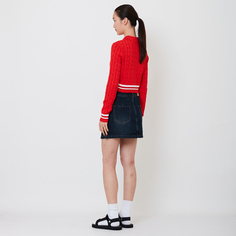 Women Denim Skirt - Navy - SW2501018B