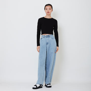 Women Baggy Jeans - Light Blue - SW2501019A
