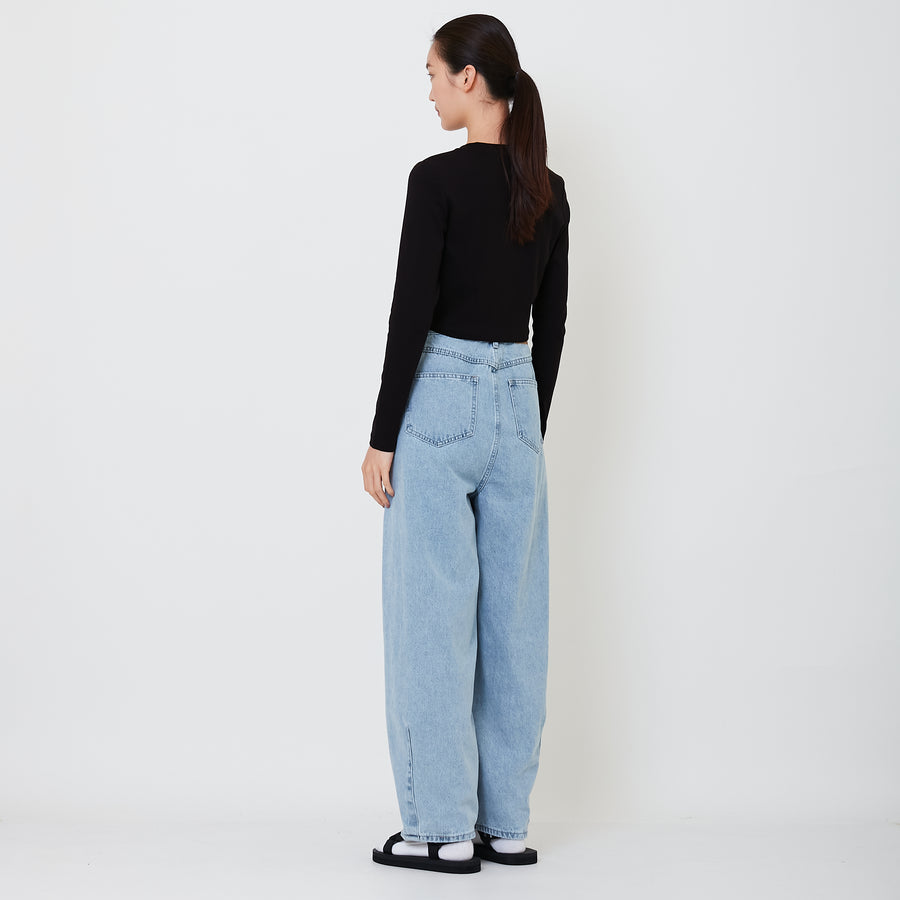Women Baggy Jeans - Light Blue - SW2501019A