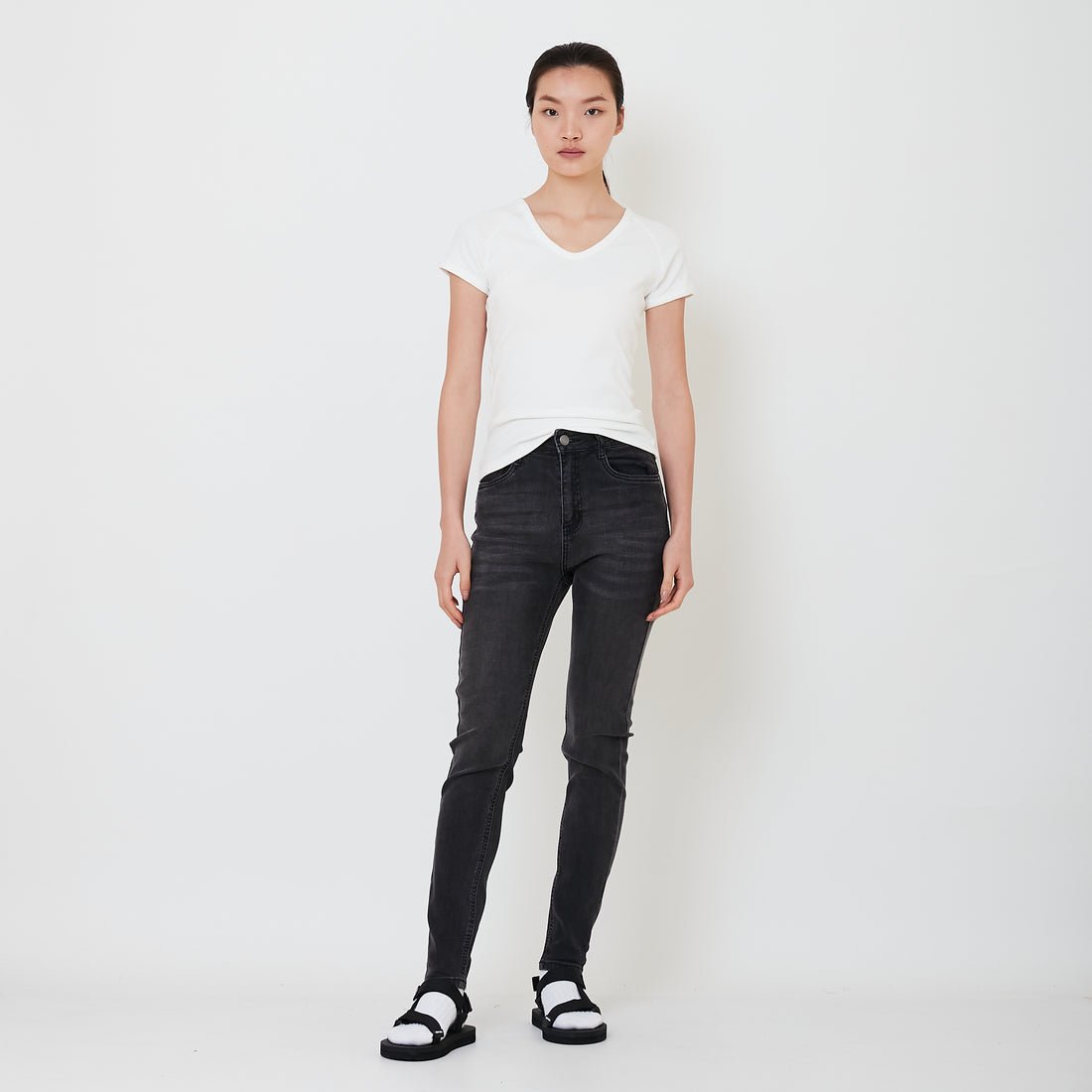 Women Skinny Jeans - Black - SW2501020B