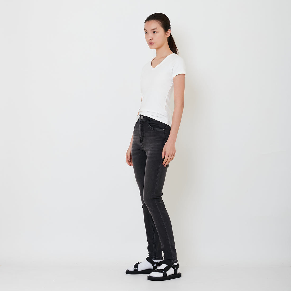 Women Skinny Jeans - Black - SW2501020B