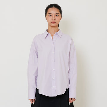 Women Oversized Shirt - Light Purple - SW2501024B