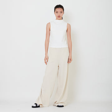 Women Combined Terry Pants - Ivory - SW2502038A