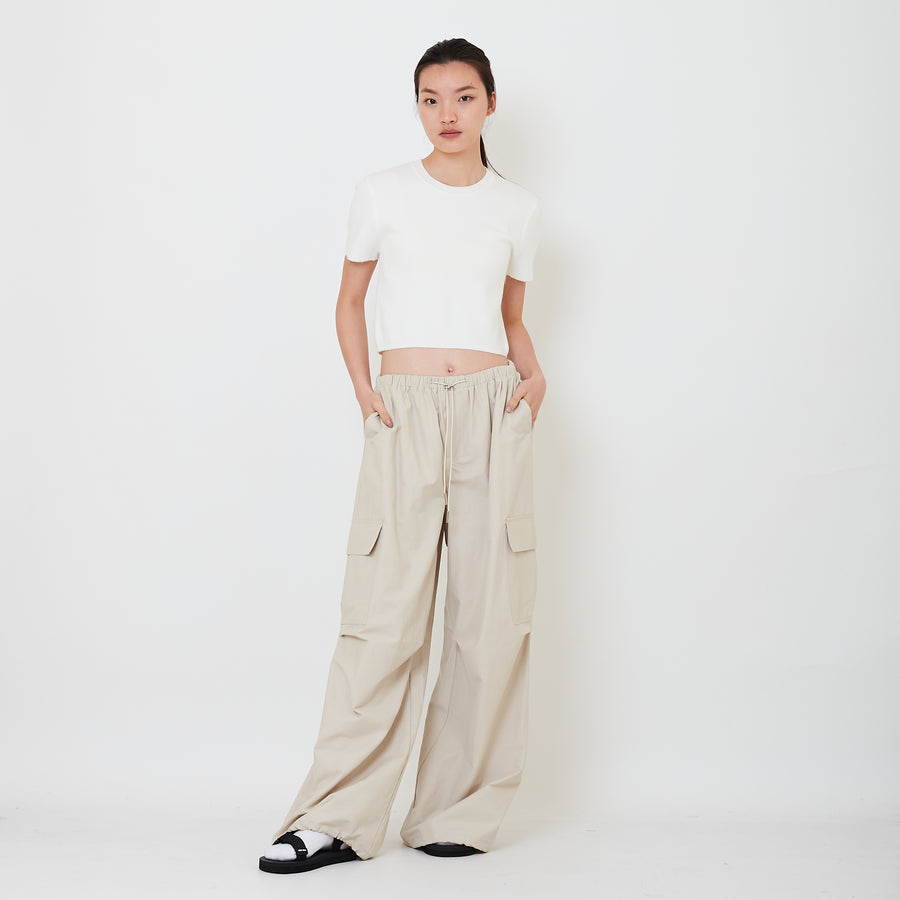 Women Cargo Wide-Leg Pants - Light Khaki - SW2502046A