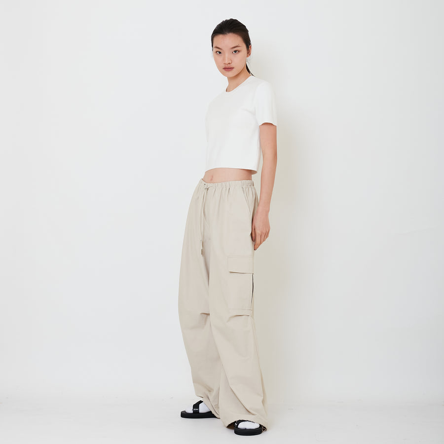 Women Cargo Wide-Leg Pants - Light Khaki - SW2502046A